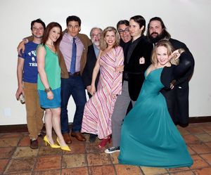 From left, the full cast John Milhiser, Darrin Revitz, Henry Dittman, Richard Levinson, Erin Matthews, Pat Towne, Jesse Merlin, David Haverty and Cj Merriman pose during the world premier of "Sketches From The National Lampoon" at the Hayworth Theatre on @ BroadwayWorld From left, the full cast John Milhiser, Darrin Revitz, Henry Dittman, Richard Levinso Photo