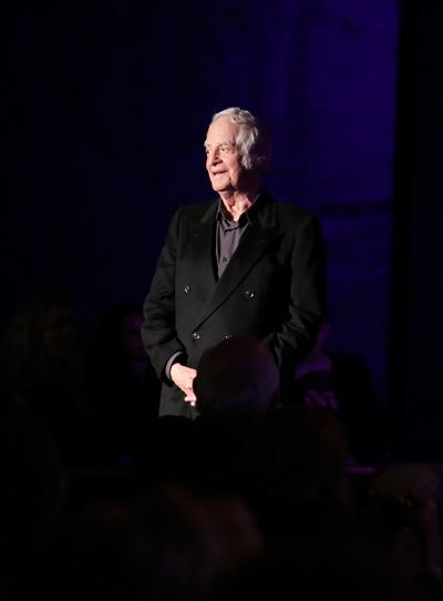 Producer Matty Simmons is honored at the curtain call after the world premier of "Ske Photo