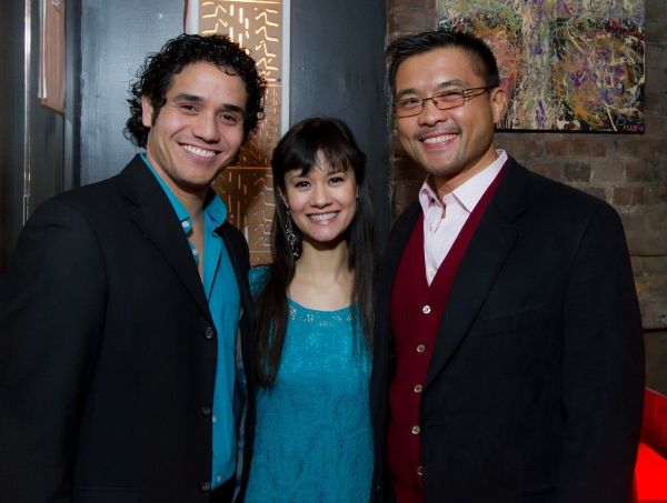 Adam Jacobs, Ali Ewoldt, theater critic Randy Gener Photo