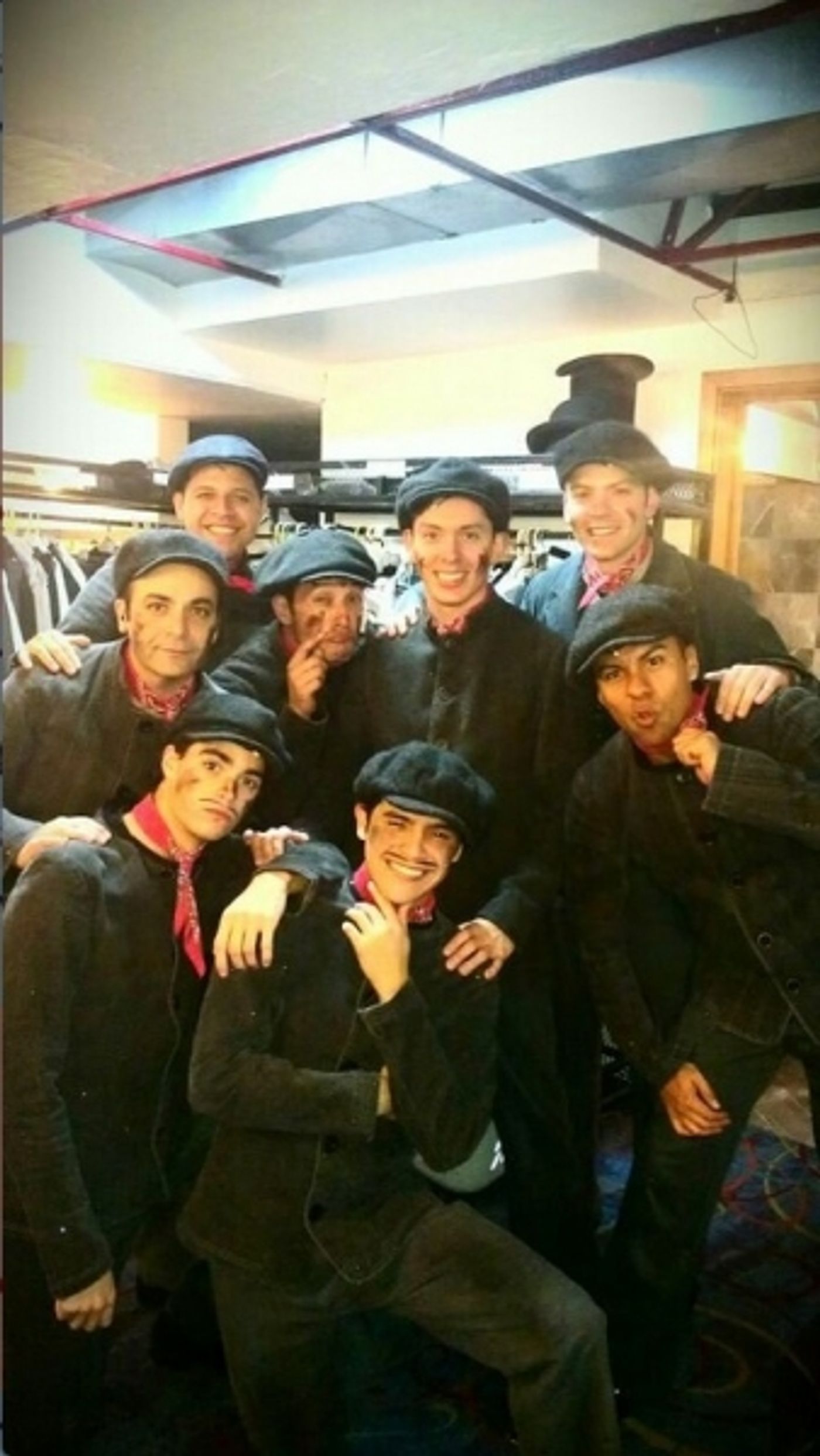 Photo Flash: Saturday Intermission Pics, Feb 16, Part 2 - NEWSIES Take Over, CINDERELLA's Manly Tattoos and More! Image