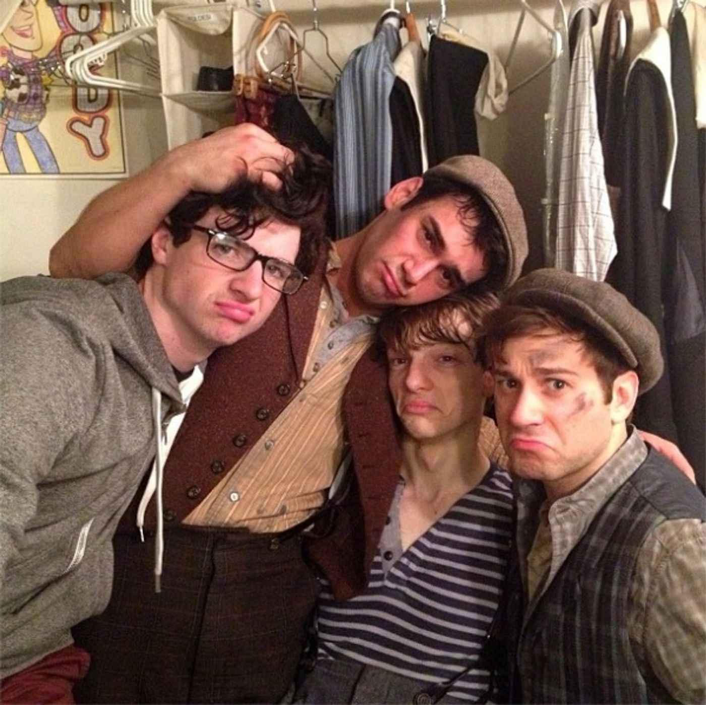 Photo Flash: Saturday Intermission Pics, Feb 16, Part 2 - NEWSIES Take Over, CINDERELLA's Manly Tattoos and More! Image