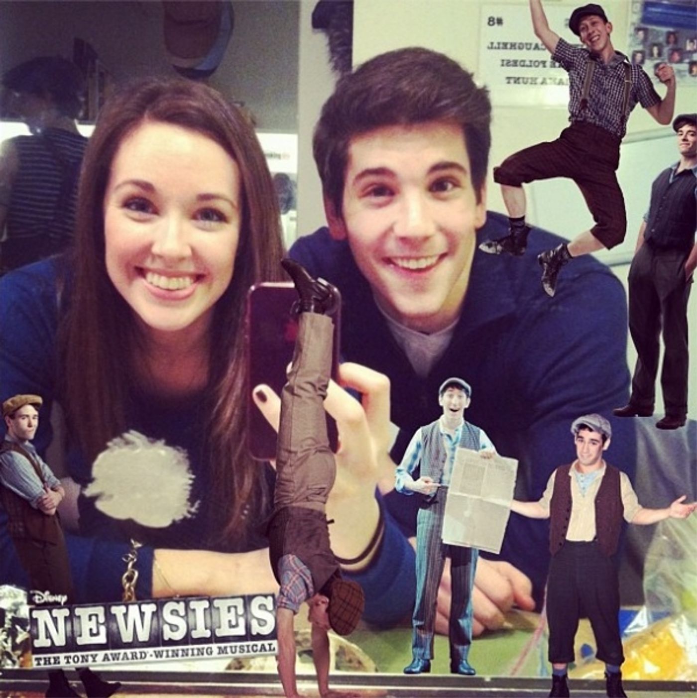 Photo Flash: Saturday Intermission Pics, Feb 16, Part 2 - NEWSIES Take Over, CINDERELLA's Manly Tattoos and More! Image