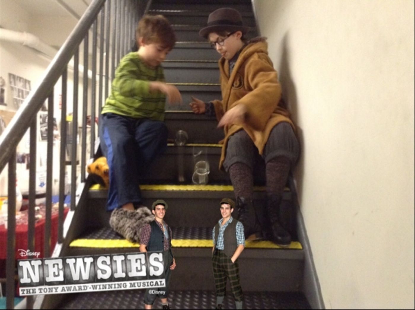 Photo Flash: Saturday Intermission Pics, Feb 16, Part 2 - NEWSIES Take Over, CINDERELLA's Manly Tattoos and More! Image