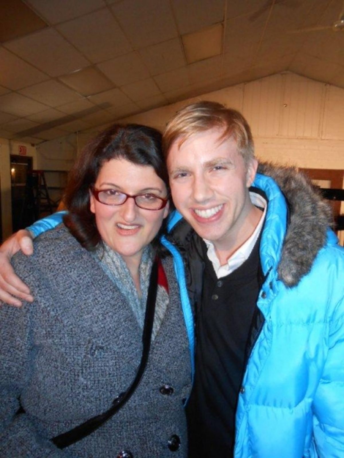  Johnny Mercer Songwriter Project at Northwestern Director Heather Schmucker with alumni Sam Willmott at 