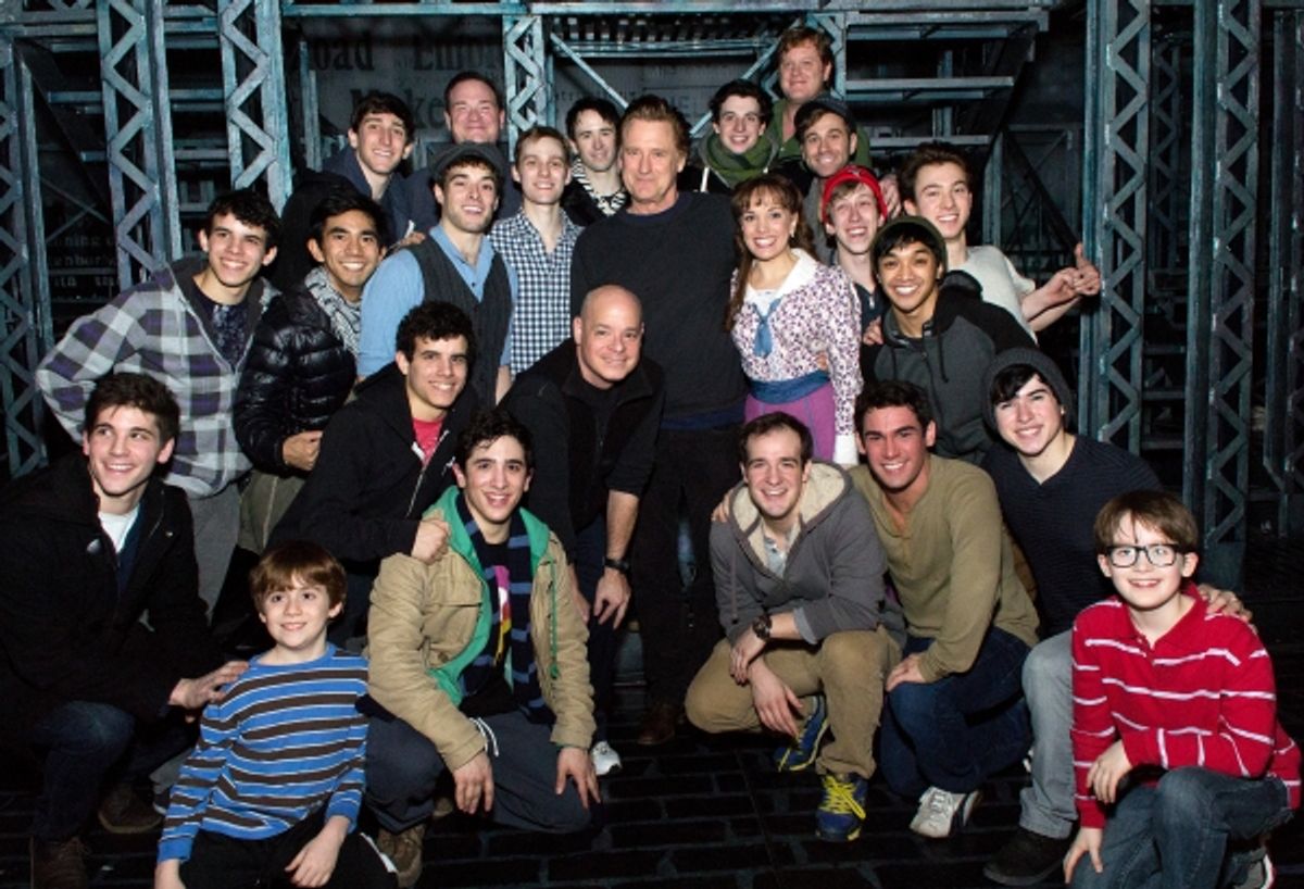 Bill Pullman and the cast of Newsies at 