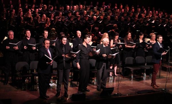Michael McCormick, Matt Cavenaugh, Jarrod Emick, Dick Latessa, Michael Arden & Compan Photo