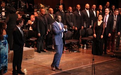 Patina Miller, Manoel Felciano, Norm Lewis, Lea Salonga, Howard McGillin & Michael Ar Photo
