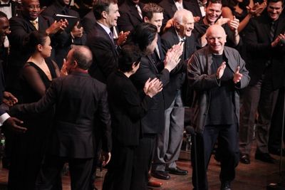 Stephen Flaherty, Terrence McNally, Lynn Ahrens & Stafford Arima with Company Photo