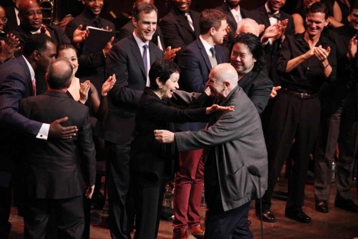 Stephen Flaherty, Terrence McNally, Lynn Ahrens & Stafford Arima with Company at 