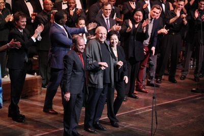 Stephen Flaherty, Terrence McNally, Lynn Ahrens & Stafford Arima with Company Photo