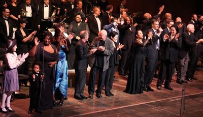 Stephen Flaherty, Terrence McNally, Lynn Ahrens & Stafford Arima with Company Photo