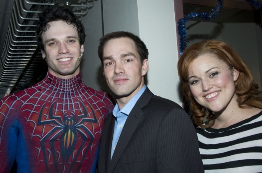 Photo Flash: SPIDER-MAN Cast Welcomes Staff Sergeant Clinton L. Romesha Image