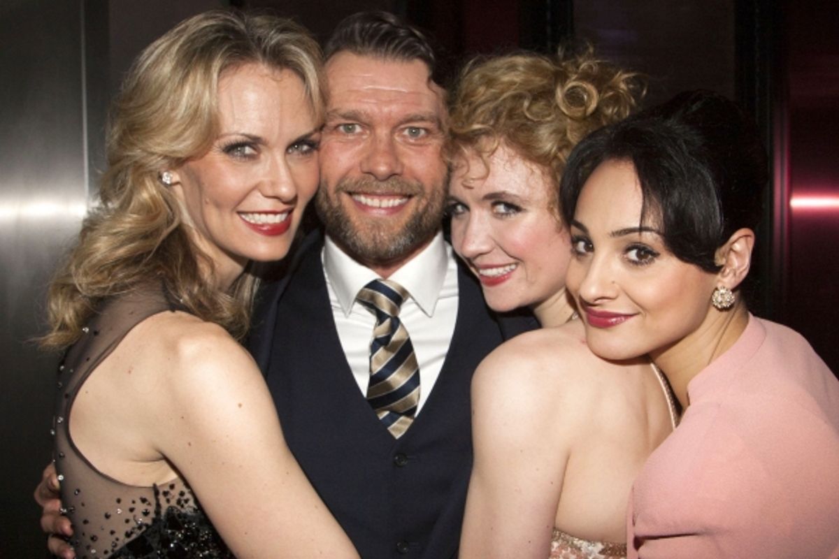 Leigh Zimmerman (Sheila), John Partridge (Zach), Scarlett Strallen (Cassie) and Victoria Hamilton-Barritt (Diana) at 