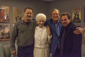 TOM HANKS, HOLLAND TAYLOR, BOB BOYETT (Bosom Buddies producer), PETER SCOLARI @ BroadwayWorld TOM HANKS, HOLLAND TAYLOR, BOB BOYETT (Bosom Buddies producer), PETER SCOLARI Photo