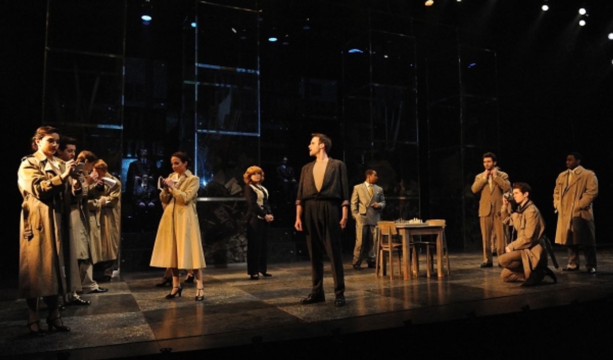 Keaton Jadwin (center) as Freddie, with members of the Conservatory Theatre Company. at 