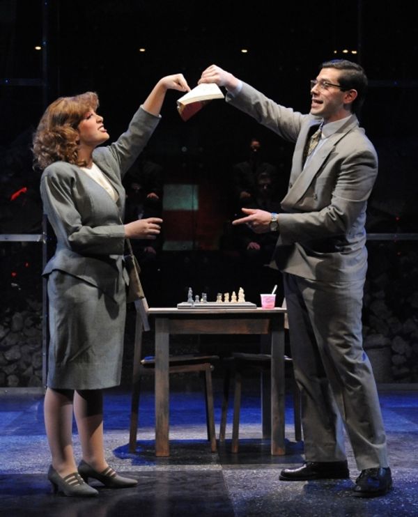 Jesse Pardee as Florence, & Philip Feldman as Molokov Photo