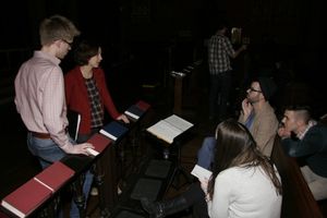 Josh Kelley (Assistant Director), Jessica Grove ("Tamar"), Joe Barros (Director/Chore Photo