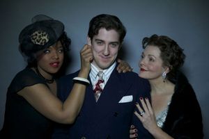 Sharriese Hamilton as “Gladys Bump,†Adrian Aguilar as “Joey Evans†and Susie McMonagle as “Vera Simpson†@ BroadwayWorld Sharriese Hamilton as “Gladys Bump,†Adrian Aguilar as ¿ Photo