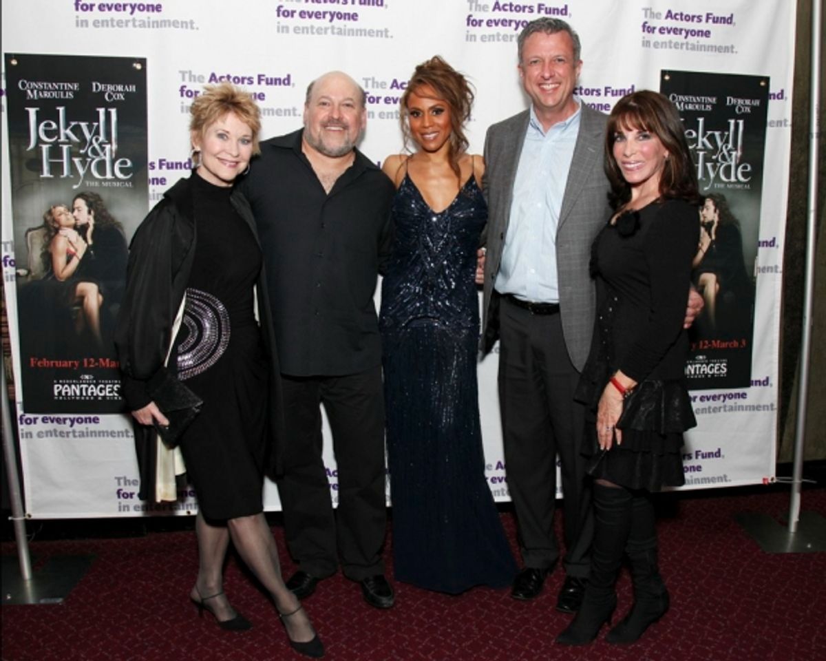 Dee Wallace, Frank Wildhorn, Deborah Cox, Keith McNutt (AF Director-Western Region) and Kate Linder at 