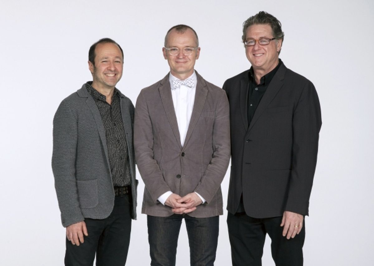 Composer and lyricist Steven Lutvak, director Darko Tresnjak and book writer and lyricist Robert L. Freedman at 