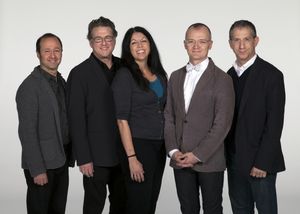 Old Globe Artistic Director Barry Edelstein with composer and lyricist Steven Lutvak, Photo