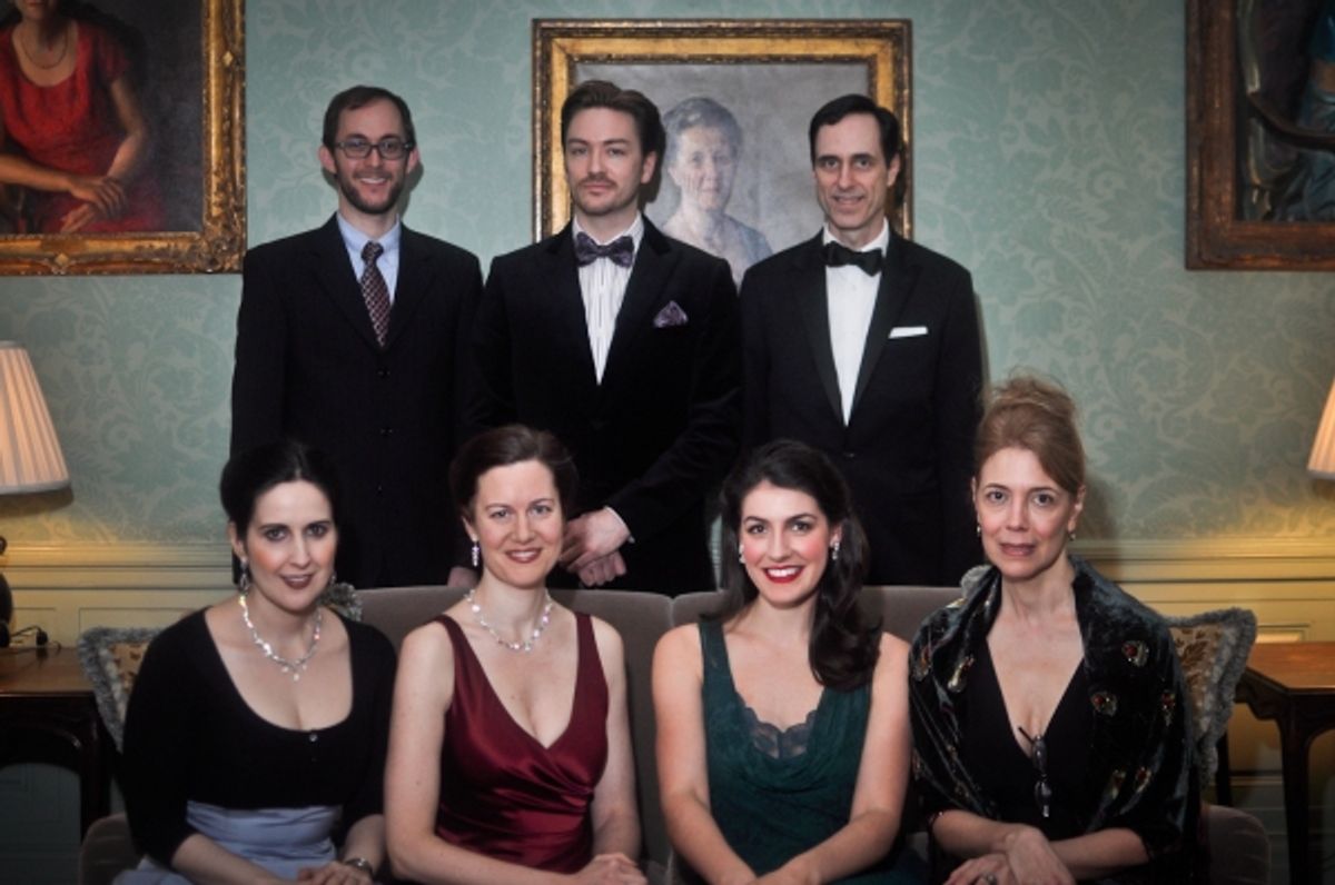 back row: Michael Keyloun, Brian Charles Rooney, Bill Connington front row: Stephanie D'Abruzzo, Annmarie Benedict, Jennifer Sheehan, Gayton Scott at 