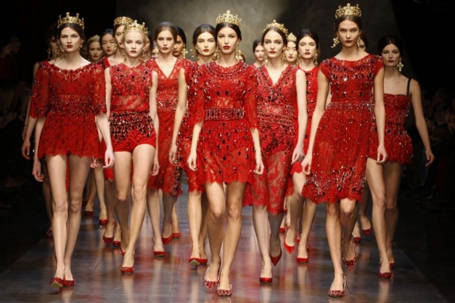 Photo Flash: First Look at Dolce&Gabbana Winter Woman 2014 - TAILORED MOSAIC Image