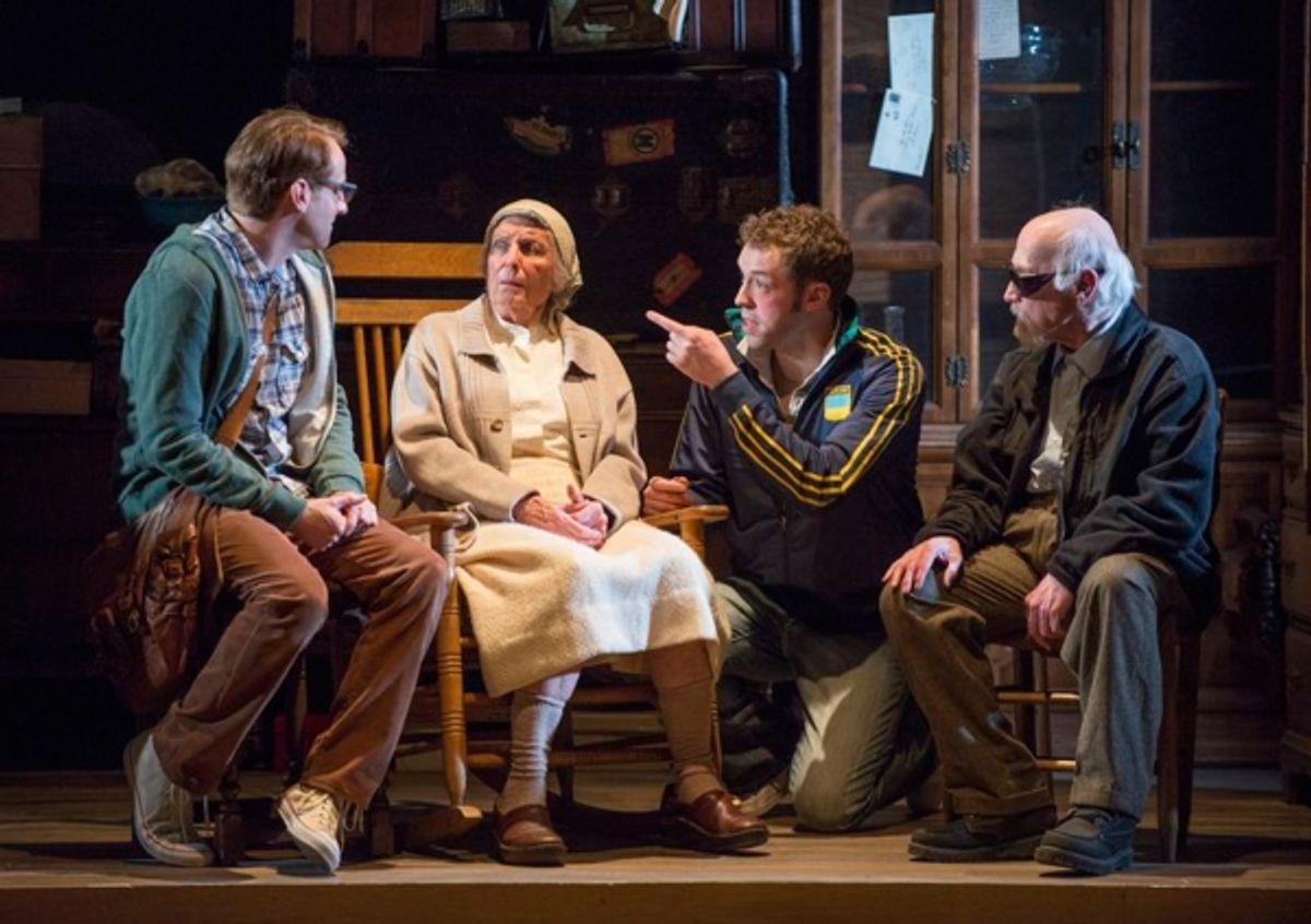 Brad Smith as 'Jonathan,' Ann Whitney as 'Old Woman,' Alex Goodrich as 'Alex'  and William J. Norris as 'Grandfather' at 