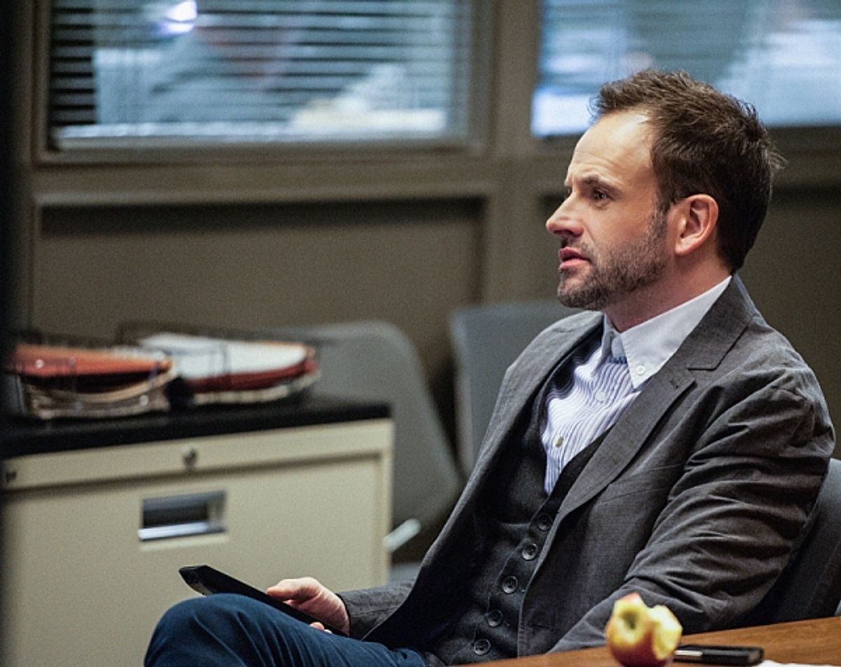 'Deja Vu All Over Again'--  Sherlock (Jonny Lee Miller) is intrigued by the subway murder and decides to investigate, on ELEMENTARY, on a Thursday, March 14 (10:00-11:00 p.m. ET/PT) on the CBS Television Network.   Photo: Jojo WhildenÃ�'Æ’Ã¯Â�&iquest;Â½Ã�'â€šÃ¯Â�&iquest;Â½ at 