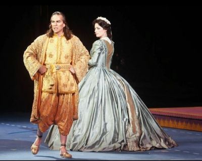 Kevin Gray (King) Michele Kelly ( Anna), King and I, Muny production 2012 Photo