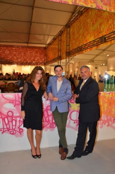 Pamela Cohen, -VIP lounge artist Jesse Geller, Nick Korniloff Photo