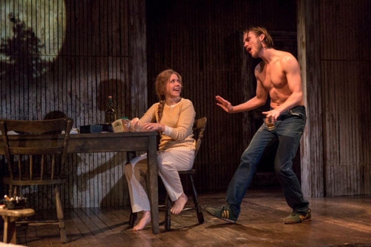 Lisa Joyce as Dr. Jean Loggins and Zachary Booth as Dr. Dan Loggins at 