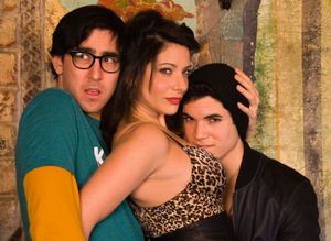 Max Crumm as Christian and Jason Gotay as Jake visit their “friend†Lisa Birnbaum as Ariel @ BroadwayWorld Max Crumm as Christian and Jason Gotay as Jake visit their “friendà Photo