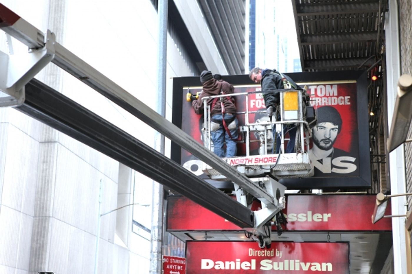 Exclusive Photo Coverage: Quick Switch - Ben Foster Replaces Shia LaBeouf on ORPHANS Theatre Marquee Image