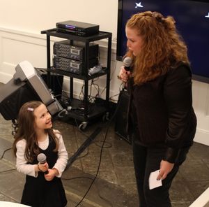 Julie James with a Broadway Fan Photo