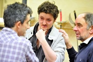 Director David Farr with Michael Grady-Hall and Robin Soans Photo