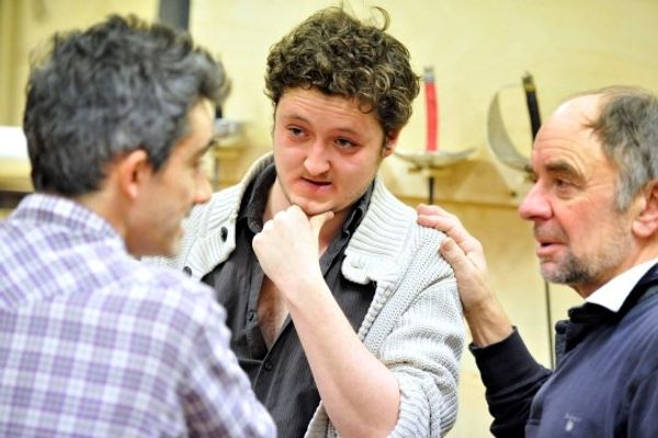 Director David Farr with Michael Grady-Hall and Robin Soans Photo