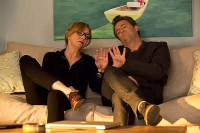 GO ON -- "Double Down" Episode 118 -- Pictured: (l-r) Julie White as Anne, Matthew Pe Photo