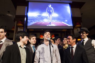 Corey Cott and the cast of DisneyÃ¢â‚¬â„¢s Newsies Photo
