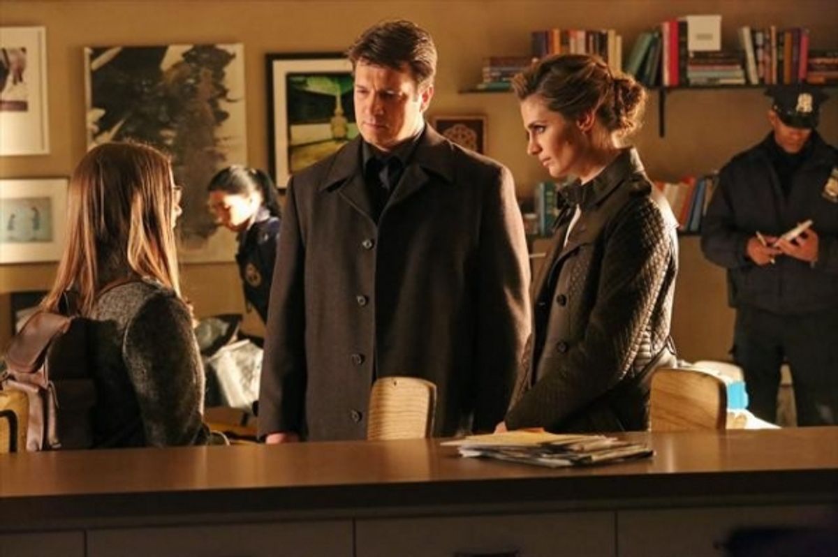 VIVIAN KERR, NATHAN FILLION, STANA KATIC at 