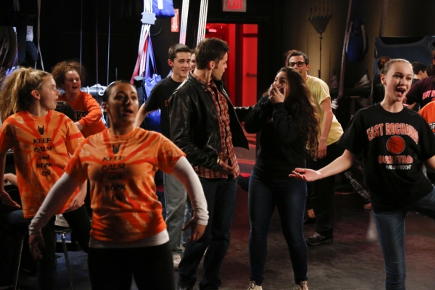 Photo Flash: SMASH Star Jeremy Jordan Joins the MAKE A MUSICAL Program to Rebuild East Rockaway High School's Stage  Image