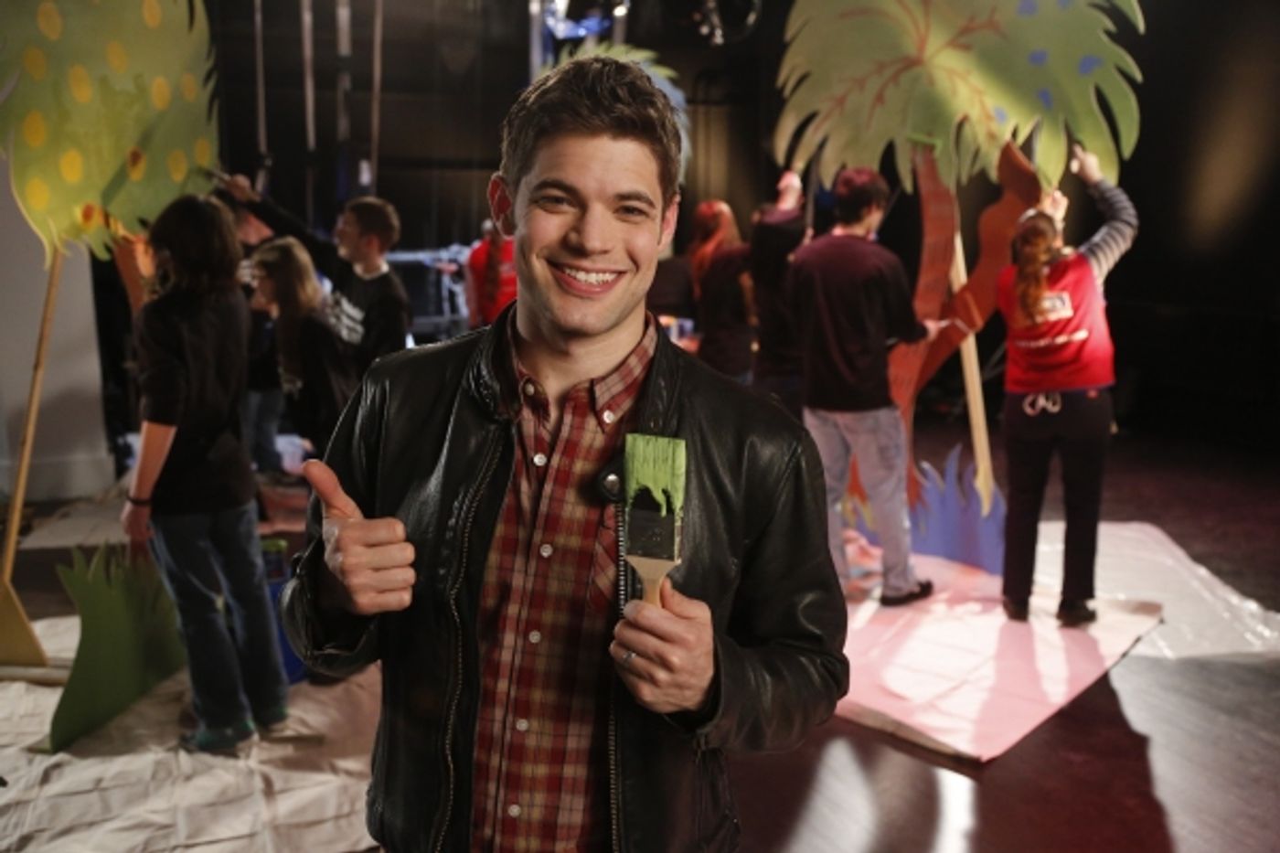 Photo Flash: SMASH Star Jeremy Jordan Joins the MAKE A MUSICAL Program to Rebuild East Rockaway High School's Stage  Image