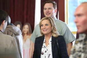 PARKS AND RECREATION -- "Bailout" Episode 515 -- Pictured: (l-r) Amy Poehler as Leslie Knope, Chris Pratt as Andy -- (Photo by: Danny Feld/NBC) @ BroadwayWorld PARKS AND RECREATION -- "Bailout" Episode 515 -- Pictured: (l-r) Amy Poehler as Lesli Photo