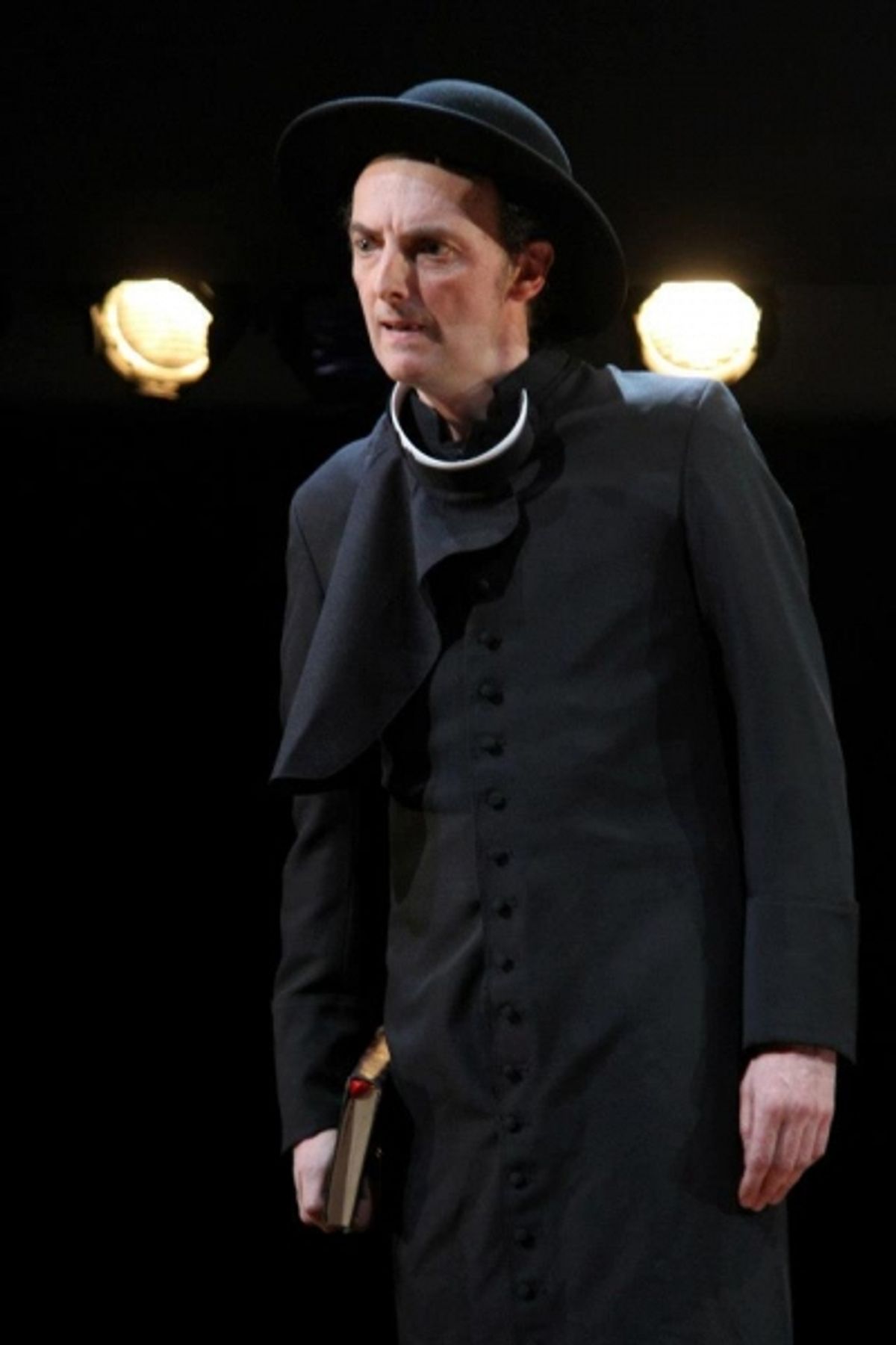 John Keating (who also plays Verges) doubles here as the Friar. Photo by Henry Grossman. at 