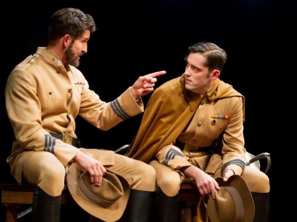 Jonathan Cake as Benedick, and Matthew Amendt as Claudio. Photo by Henry Grossman. Photo