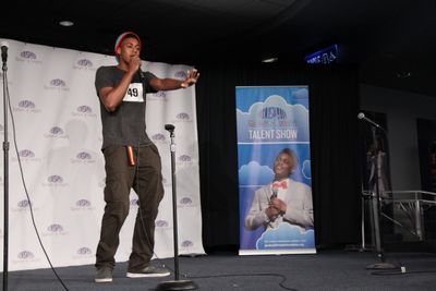 17-year-old Kesean Sessions of Garden of Dreams performs an original rap called Ã¢® Photo