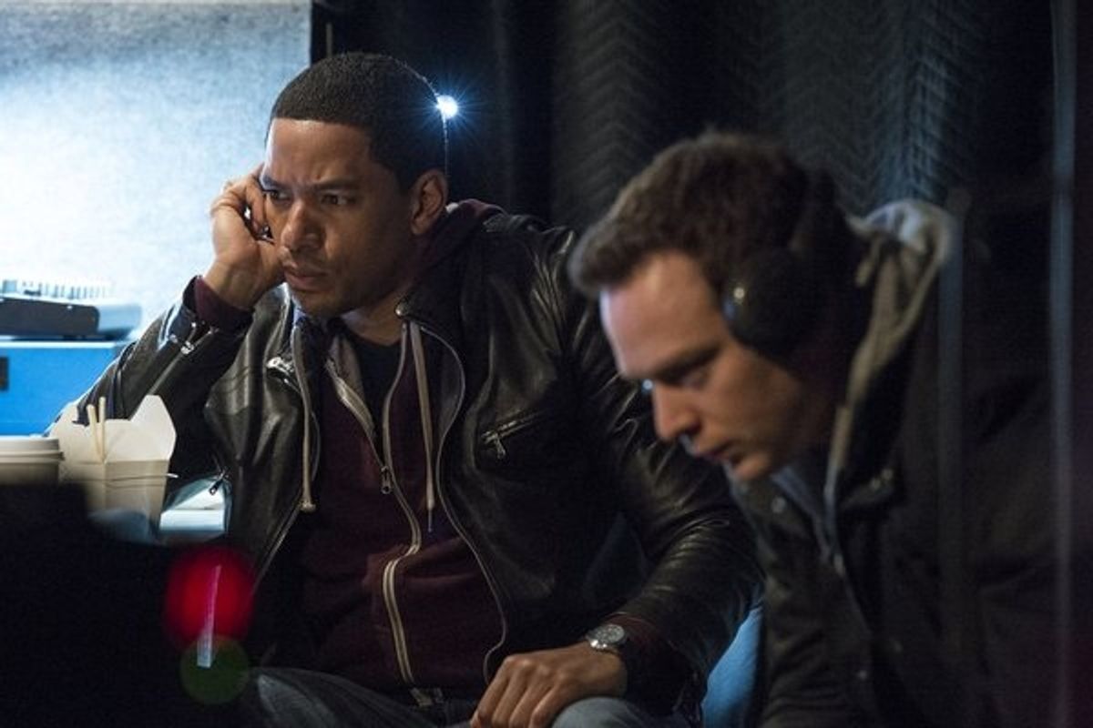 DECEPTION -- 'You're the Bad Guy' Episode 110 -- Pictured: (l-r) Laz Alonso as Will Moreno, Michael Drayer as Gabe -- (Photo by: David Giesbrecht/NBC) at 