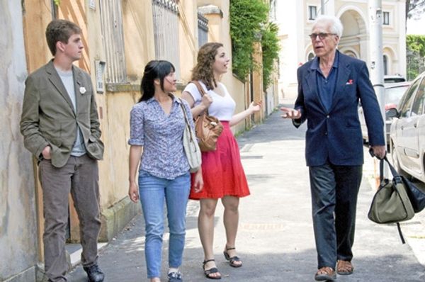 Drew Dickenson, Sharon Jan, Caroline Durlacher & John Guare take a stroll during  Photo