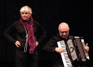 Estelle Parsons & Accordionist Bill Schimmel Photo