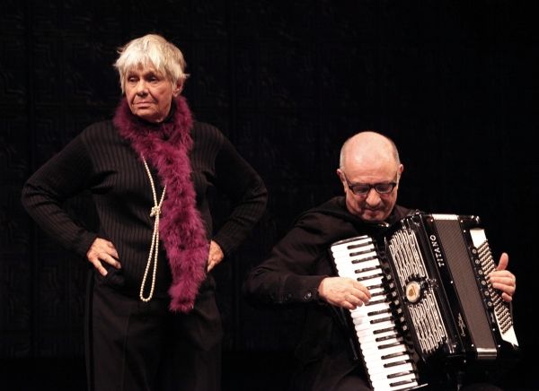Estelle Parsons & Accordionist Bill Schimmel Photo